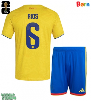 Colombia Richard Rios #6 Replika Babytøj Hjemmebanesæt Børn VM 2026 Kortærmet (+ Korte bukser)